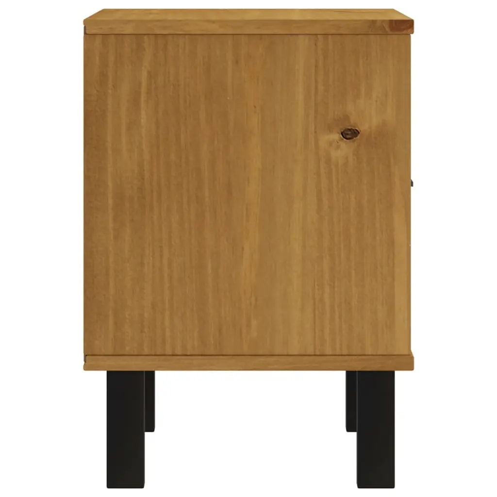 Brown Bedside Cabinet 40x35x50 cm in Pine