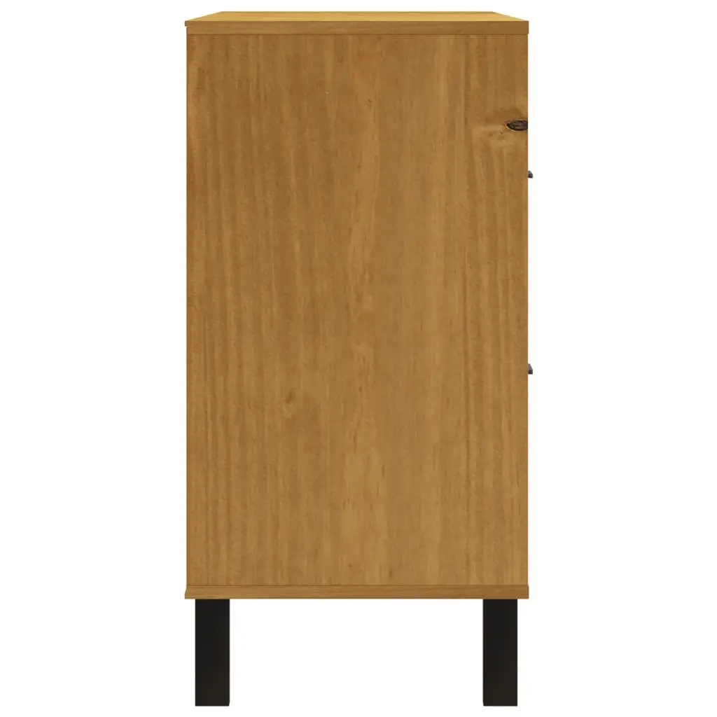 Drawer Cabinet Wooden 4 Drawer Storage Organizer Brown 110x40x80 cm