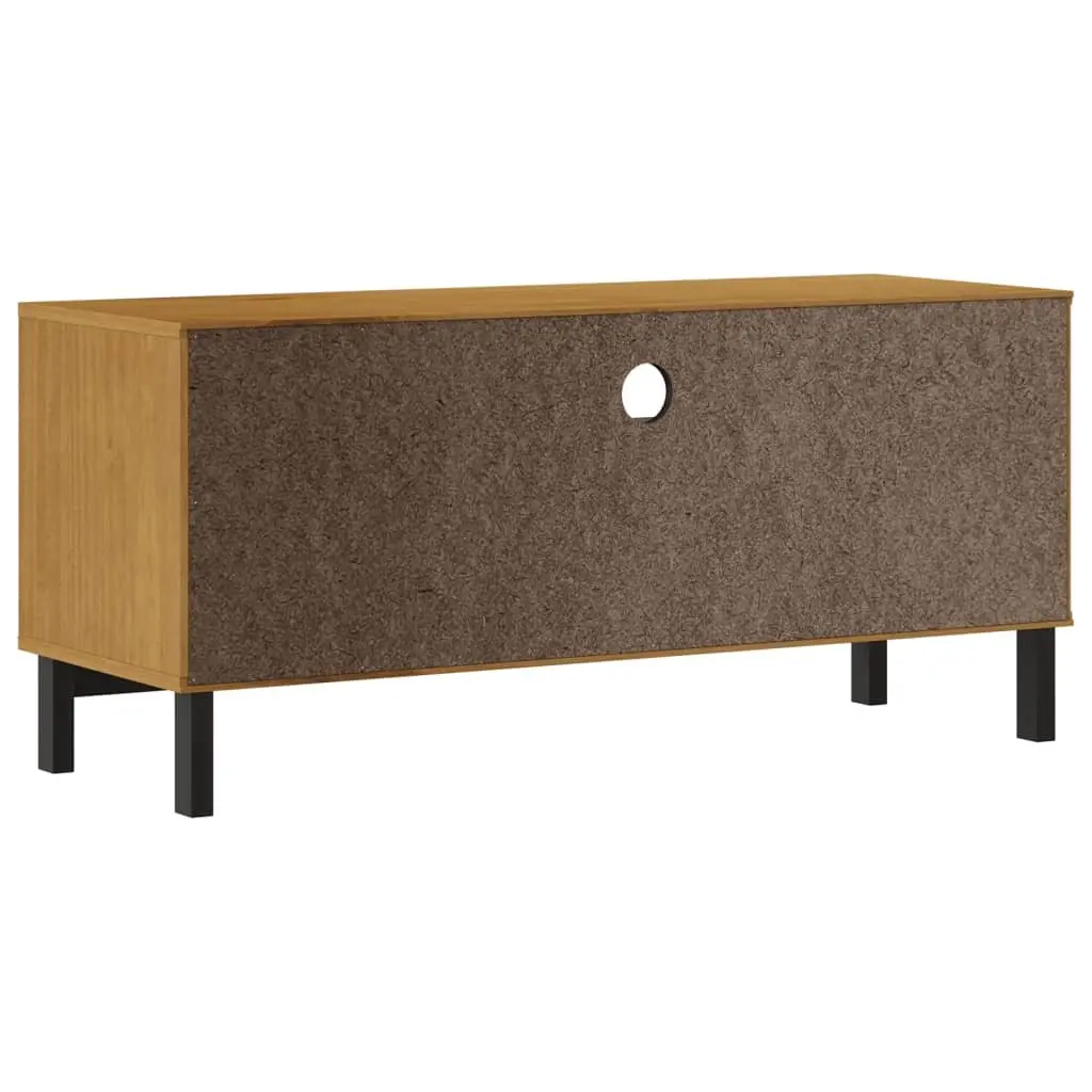 TV Cabinet 110x40x50cm Solid Pine Wood Storage Unit Brown Living Room Media