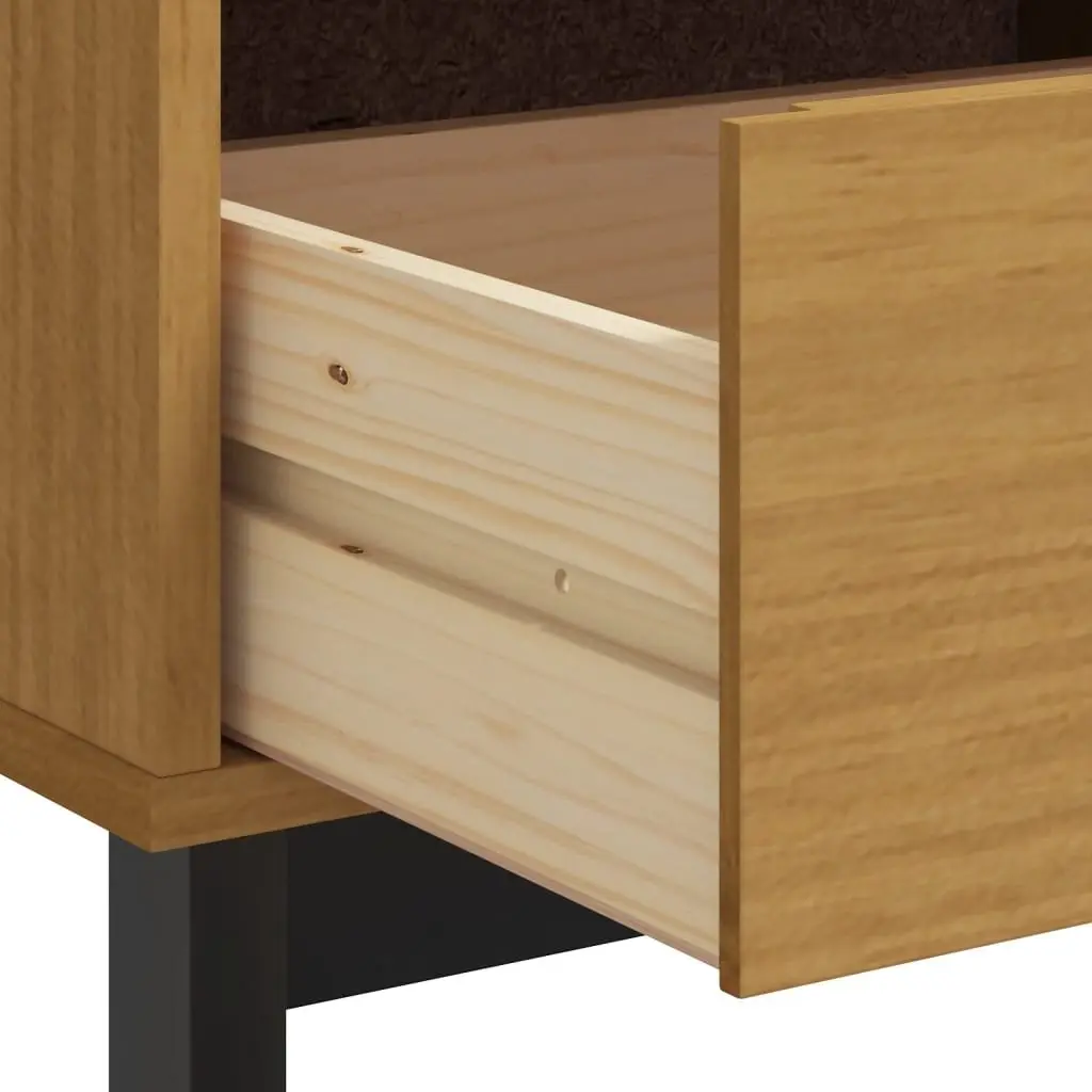 TV Cabinet with Storage 110x40x50 cm Solid Pine Wood Media Unit Brown