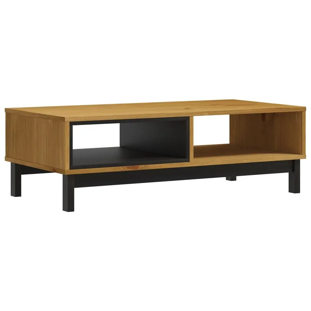 Coffee Table Solid Pine Wood Brown 100L x 50W x 32.5H cm