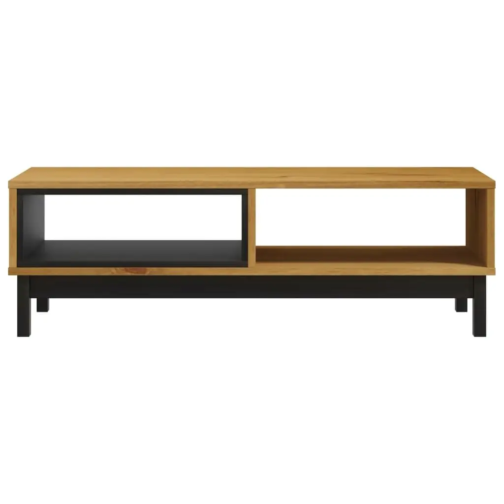 Coffee Table Solid Pine Wood Brown 100L x 50W x 32.5H cm