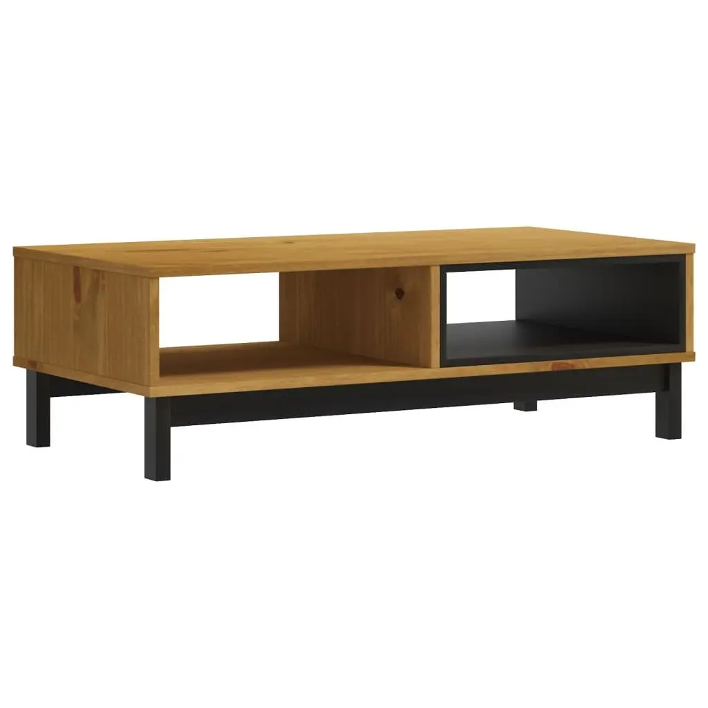 Coffee Table Solid Pine Wood Brown 100L x 50W x 32.5H cm