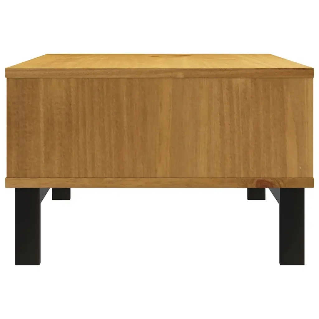Coffee Table Solid Pine Wood Brown 100L x 50W x 32.5H cm