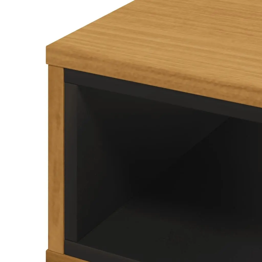Coffee Table Solid Pine Wood Brown 100L x 50W x 32.5H cm