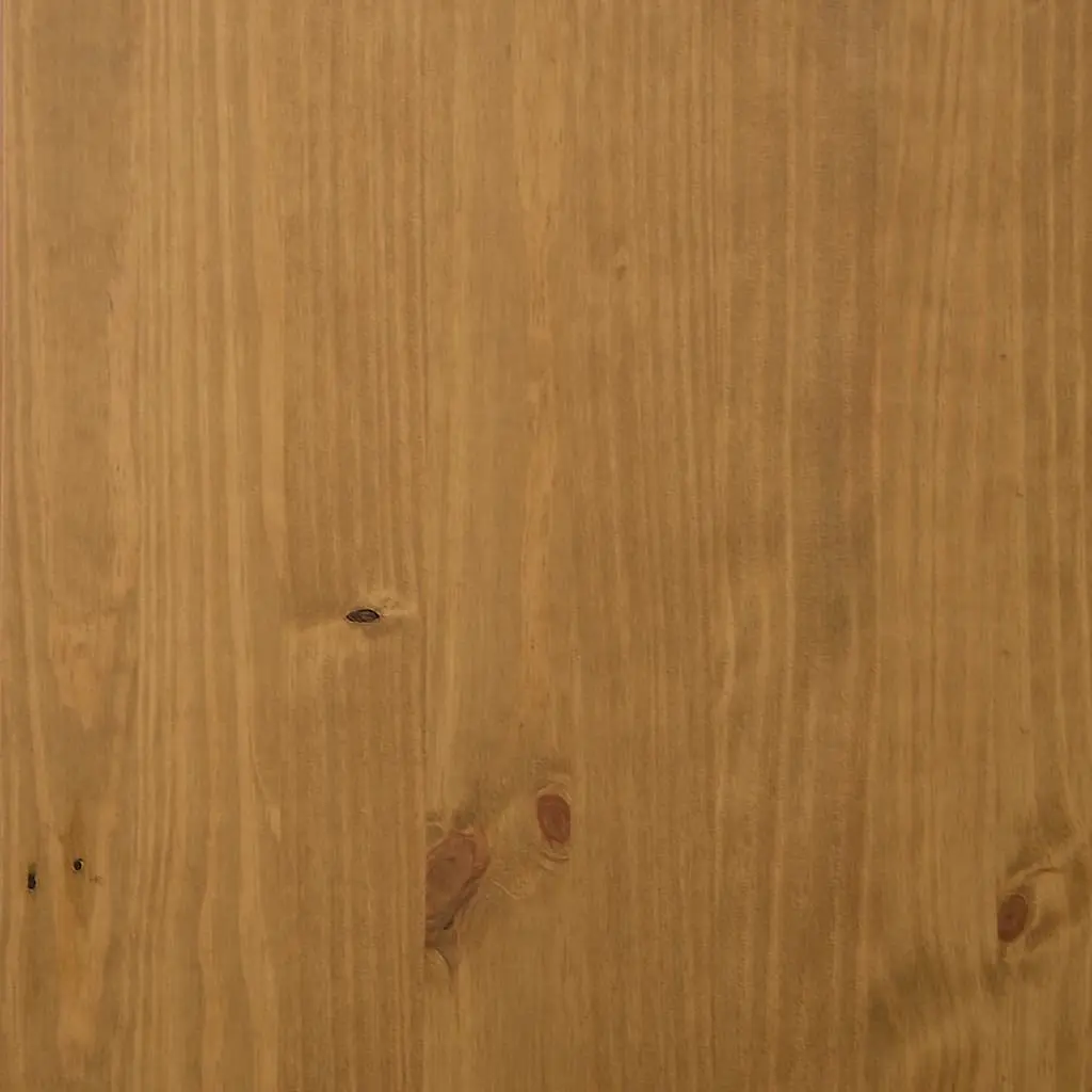 Solid Pine Wood Sideboard Storage Cabinet with Glass Door Brown 80x40x80cm