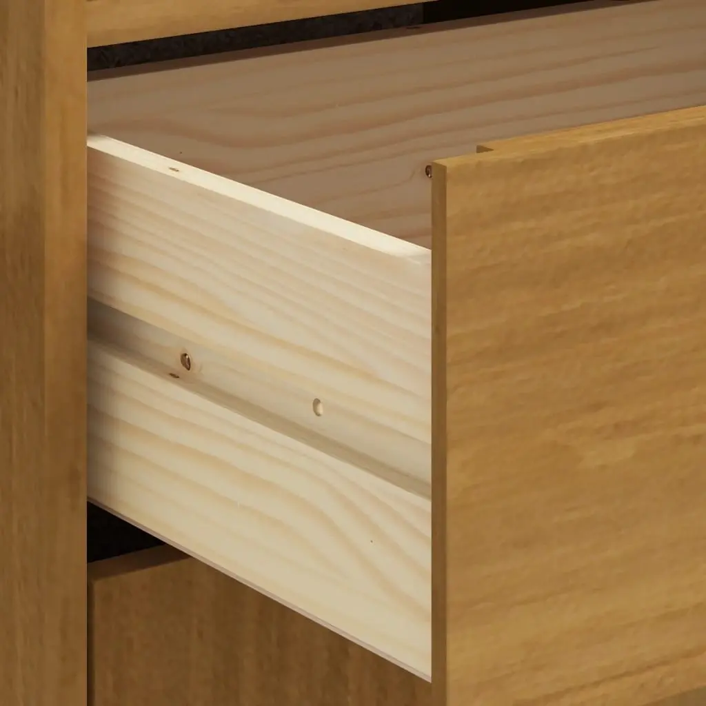 Wooden Highboard Storage Cabinet with Glass Door 92cm W x 40cm D x 122.5cm H