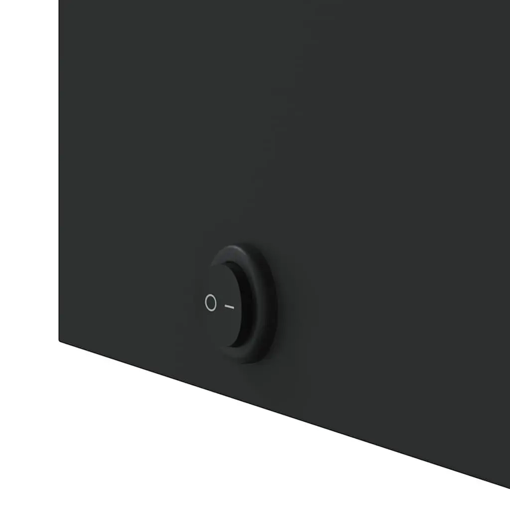Bathroom Cabinet LED Light Arched Wall-Mounted Storage Black 42W x 13D x 70H cm
