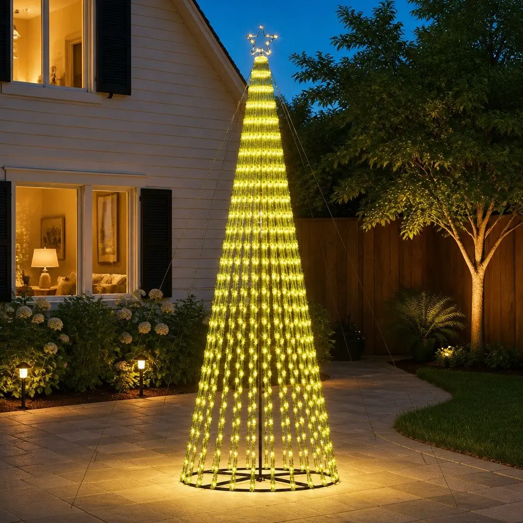 LED Christmas Tree 300cm 688 Warm White Lights 8 Effects Indoor Outdoor