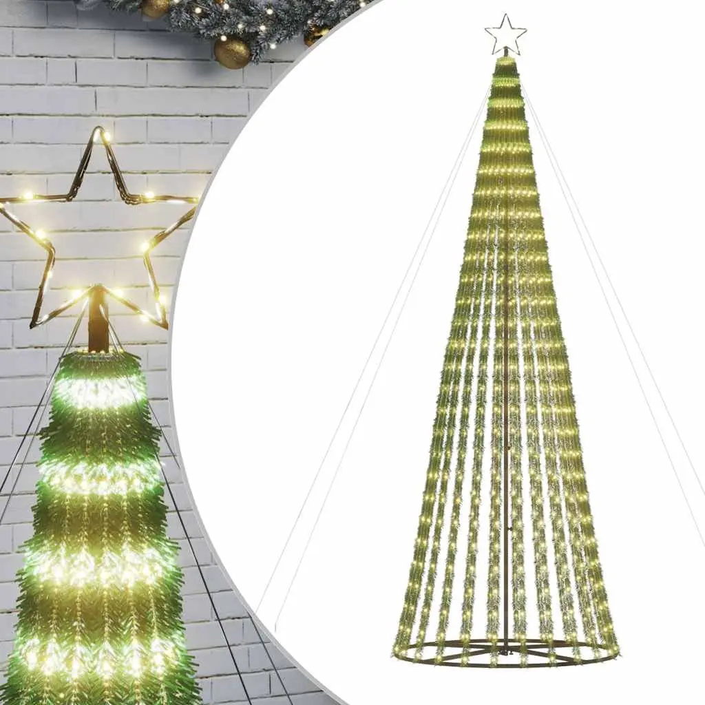 LED Christmas Tree 300cm 688 Warm White Lights 8 Effects Indoor Outdoor