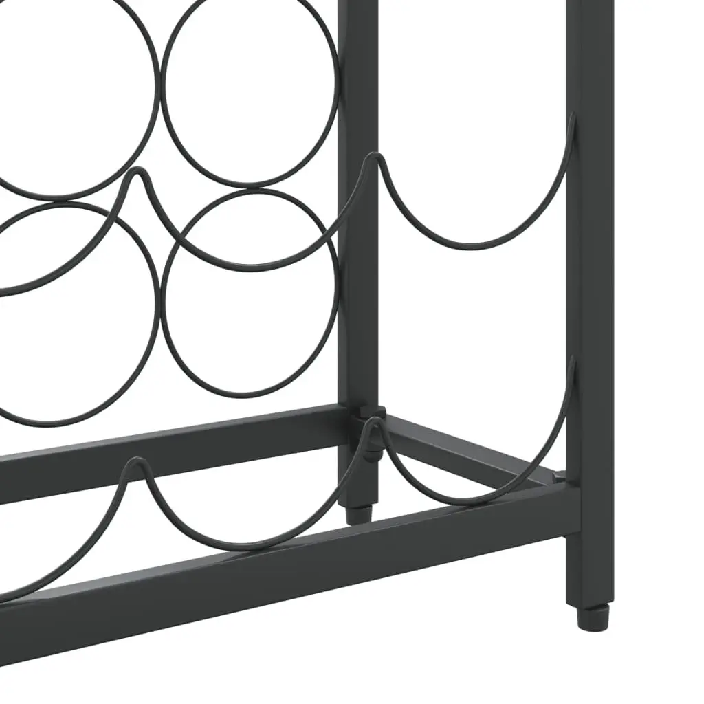 Wine Rack for 27 Bottles Black Wrought Iron Wall Mount Storage Display Stand