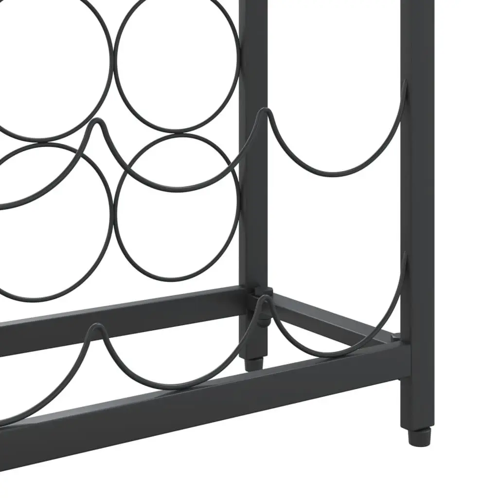 Wine Rack Wrought Iron Wall Mount Black 57 Bottles