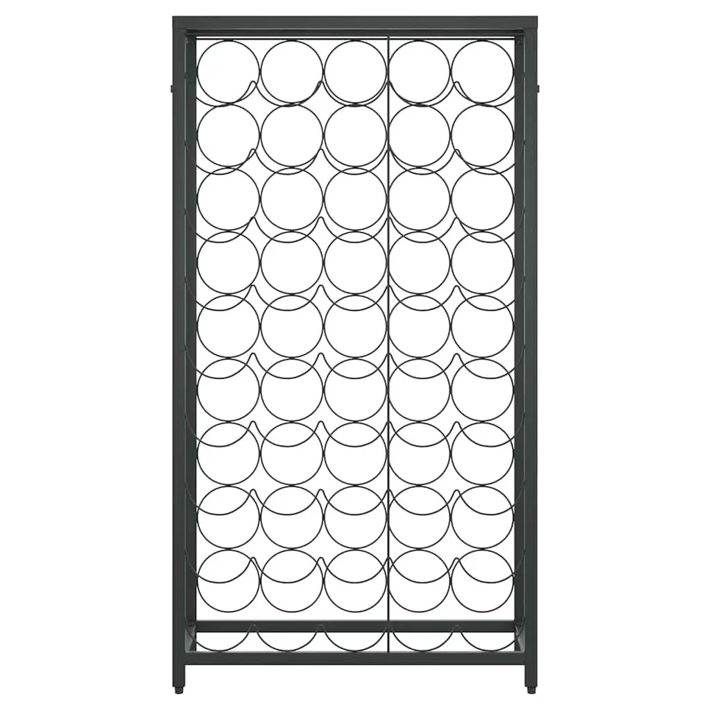 Wine Rack Wall Mounted Black Wrought Iron 45 Bottles