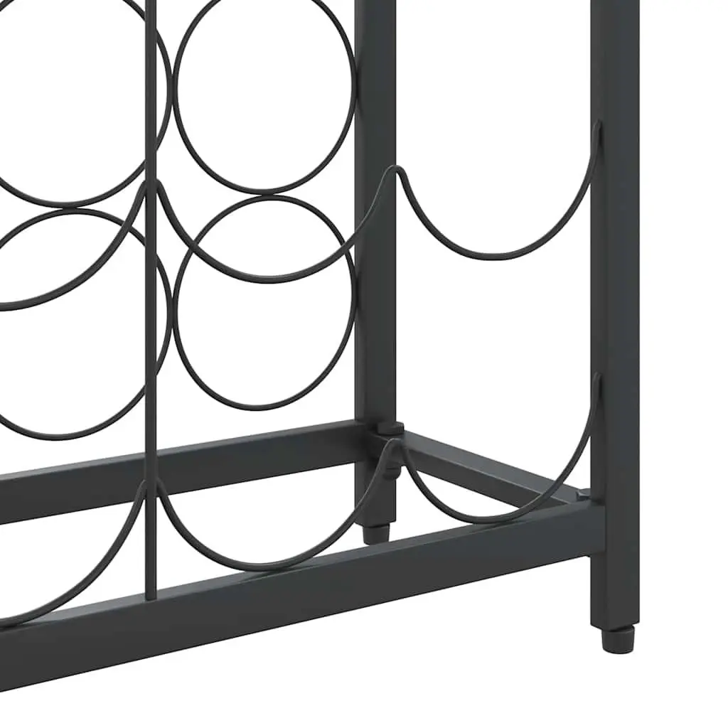 Wine Rack Wall Mounted Black Wrought Iron 45 Bottles