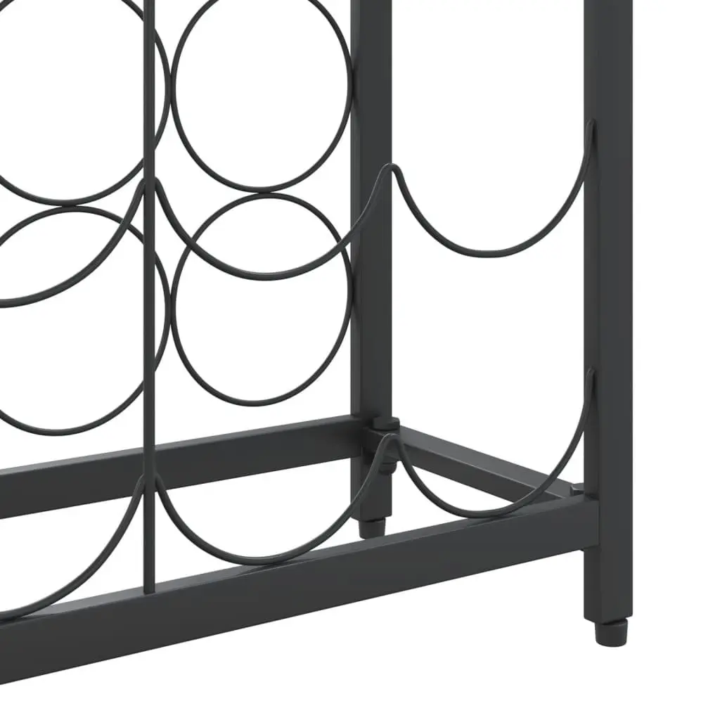 Wine Rack for 95 Bottles Black Wrought Iron Wall Mount Storage Display Stand