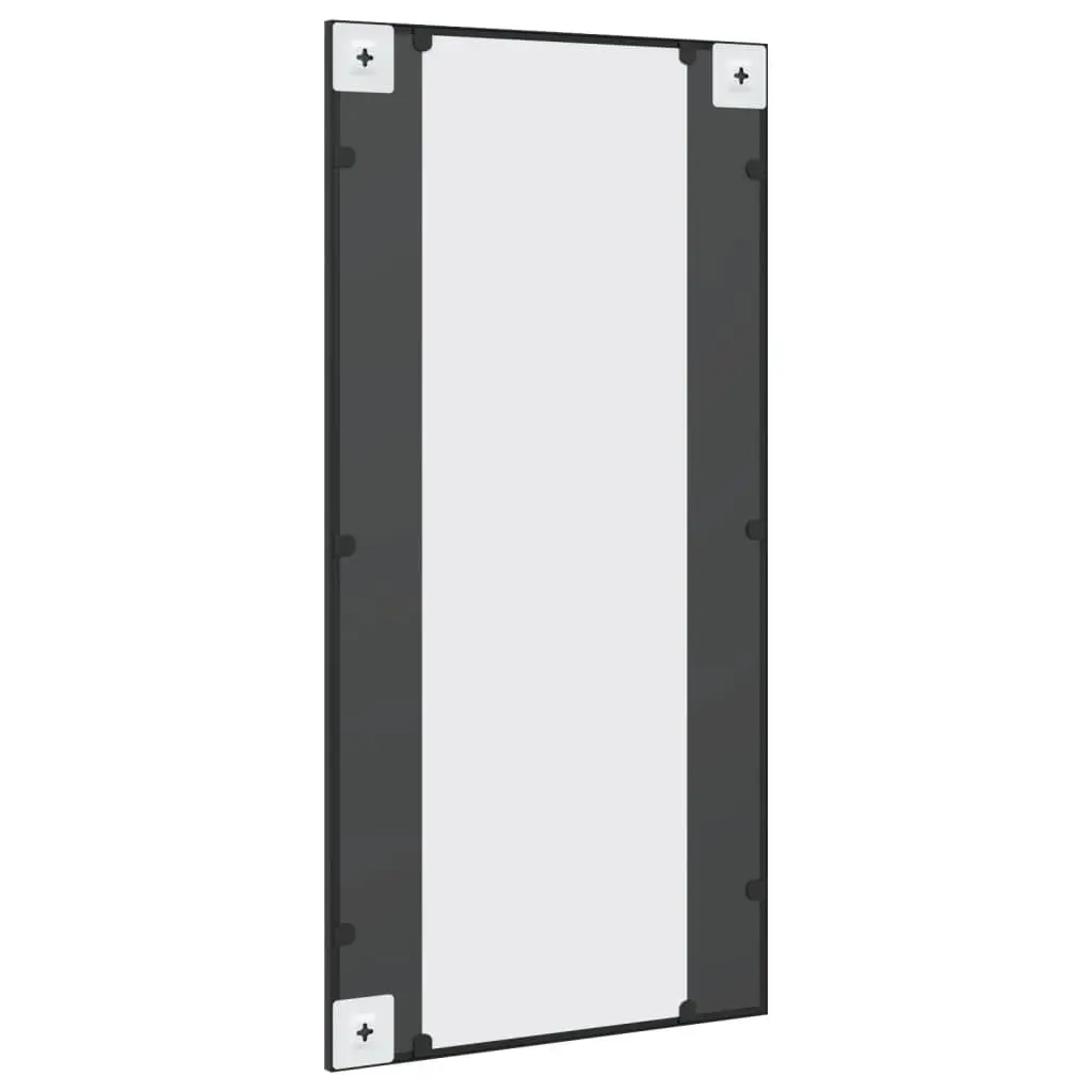 Wall Mirror Minimalist Black 50x100 cm Iron Frame