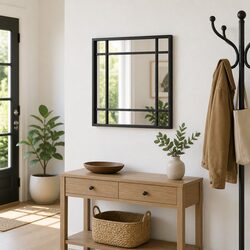 Friendly Black Square Wall Mirror 30x30 cm for You