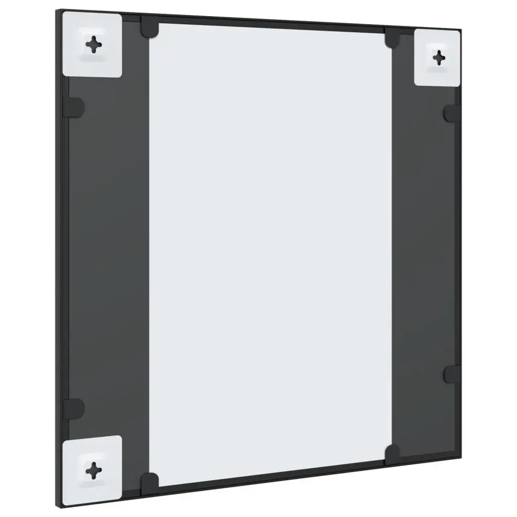 Wall Mirror Black Square Iron Frame 50x50 cm Minimalist Home Decor