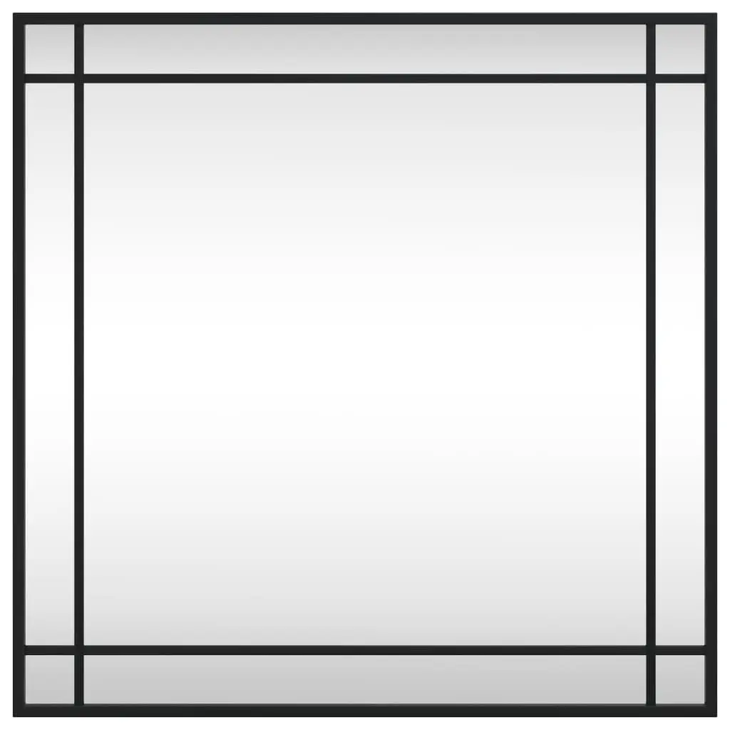 Wall Mirror Square Black 60x60cm Glass Iron Frame Minimalist Home Decor