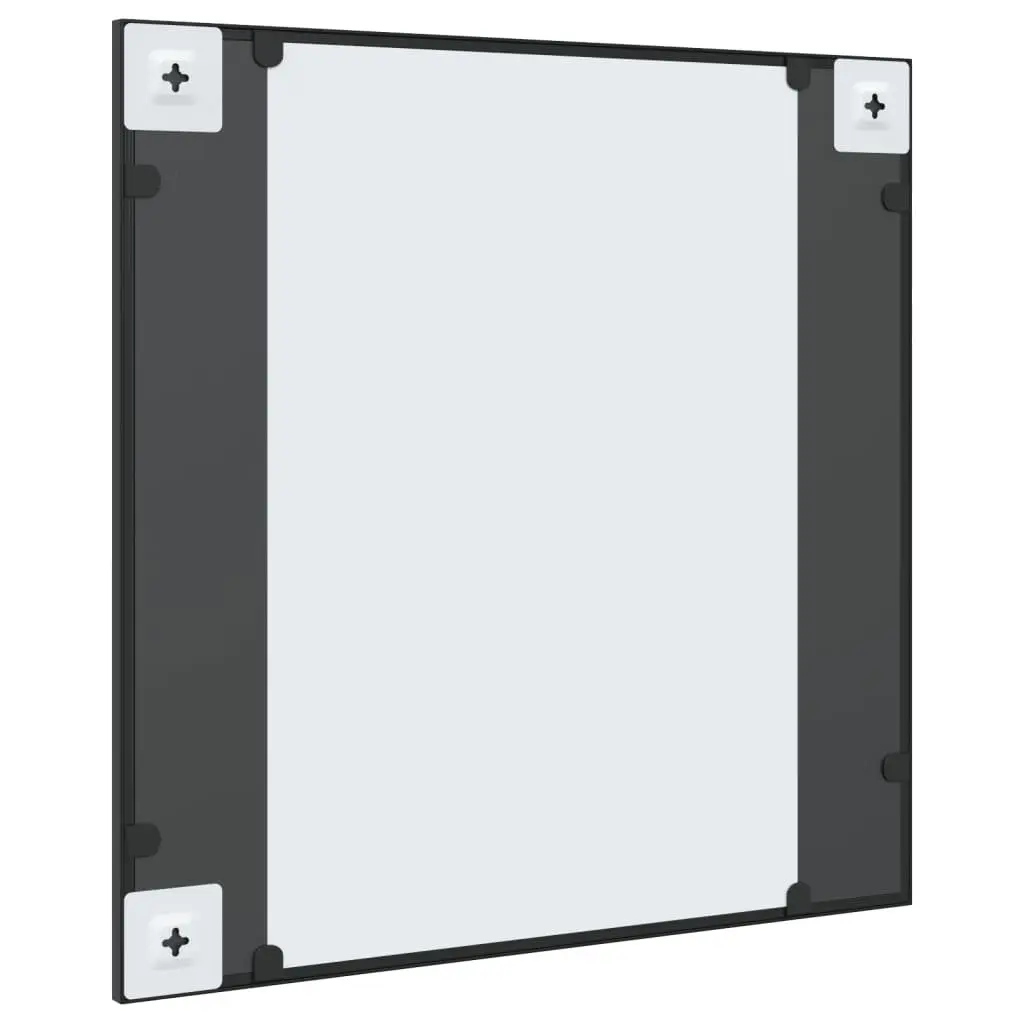 Wall Mirror Square Black 60x60cm Glass Iron Frame Minimalist Home Decor