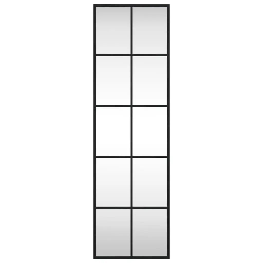 Wall Mirror Rectangle Black 30x100 cm Vertical Horizontal Mount Home Decor