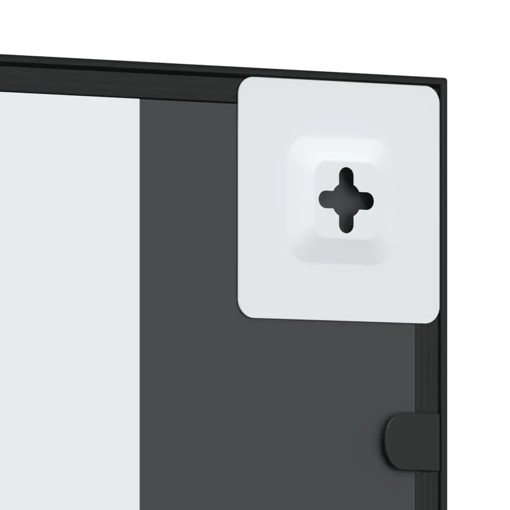 Wall Mirror Rectangle Black 30x100 cm Vertical Horizontal Mount Home Decor