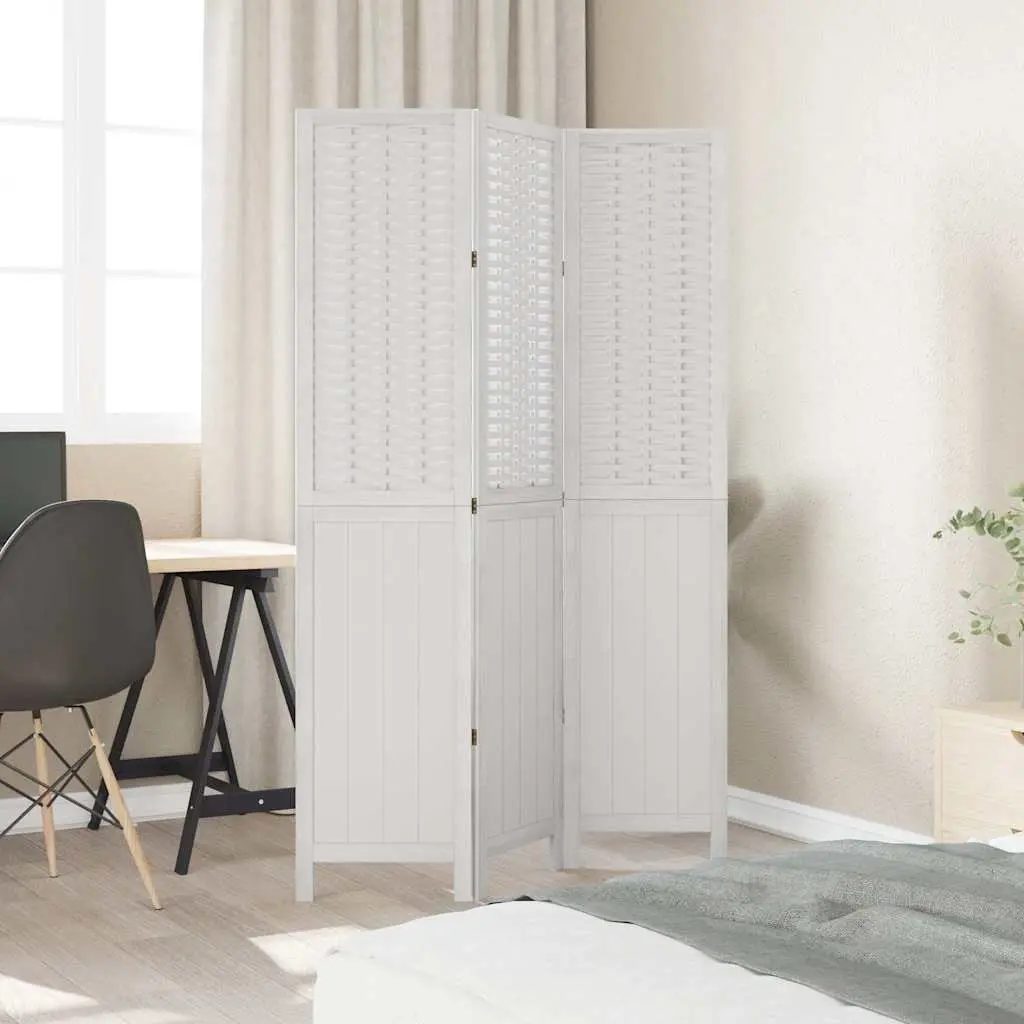 Room Divider 3 Panels White Folding Privacy Screen Indoor Partition