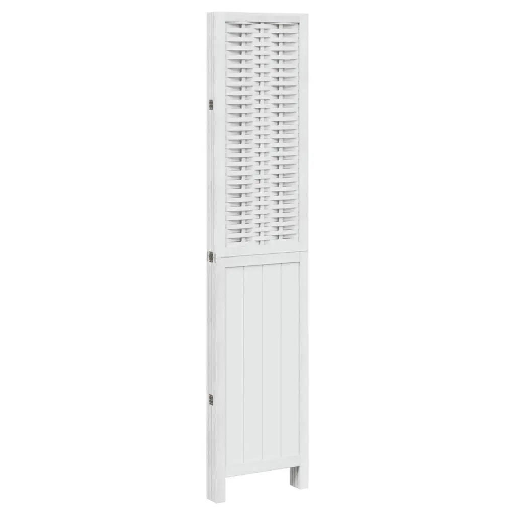 Room Divider Folding Privacy Screen 4 Panels White Indoor Partition