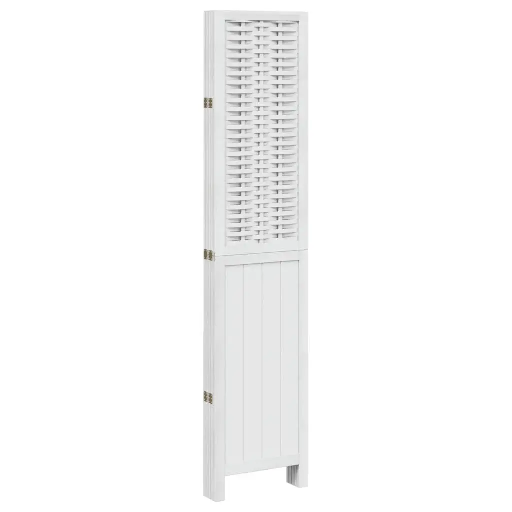 Room Divider 5 Panels White Folding Privacy Screen Partition Indoor Decorative