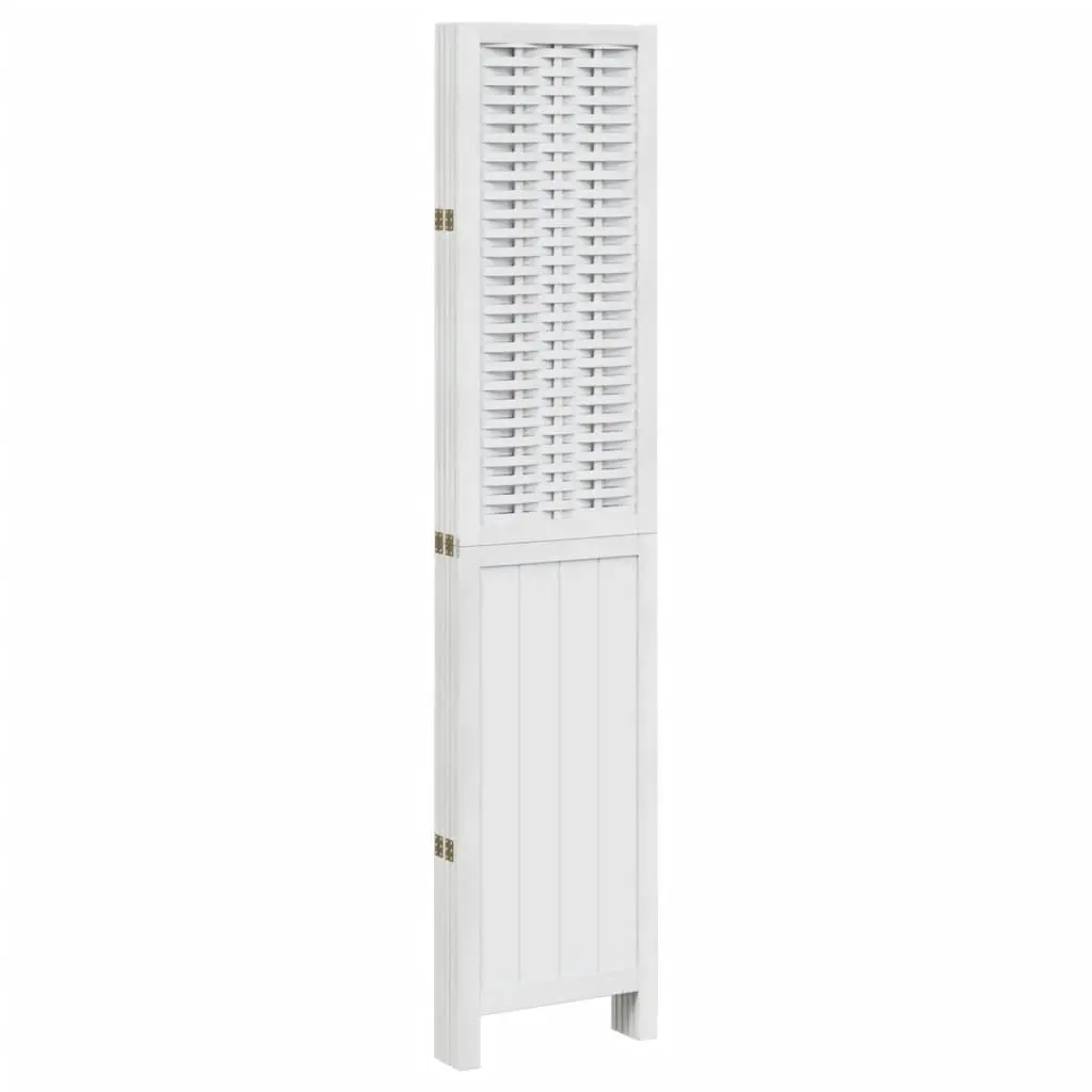 Room Divider White Folding 5 Panels Privacy Screen Partition Indoor Bedroom