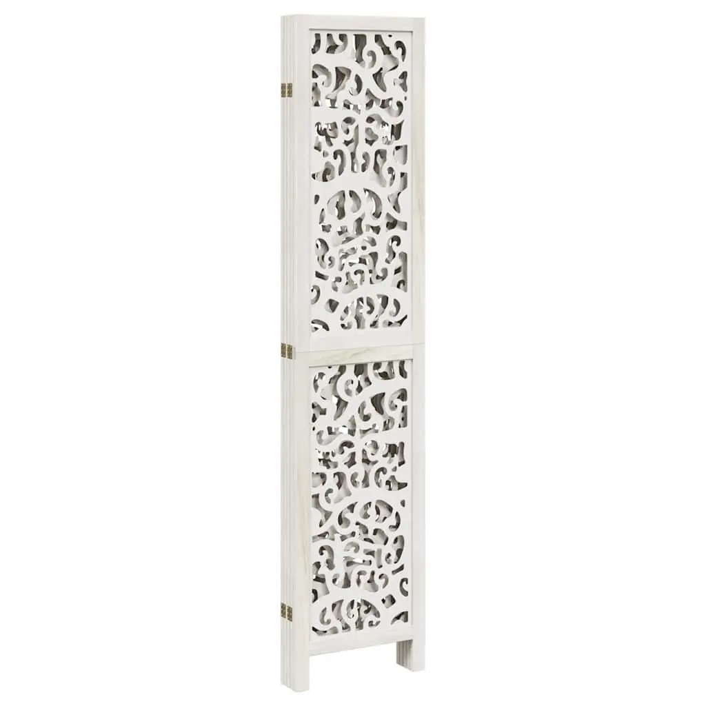 Room Divider 5 Panels White Folding Privacy Screen Partition Indoor Decorative