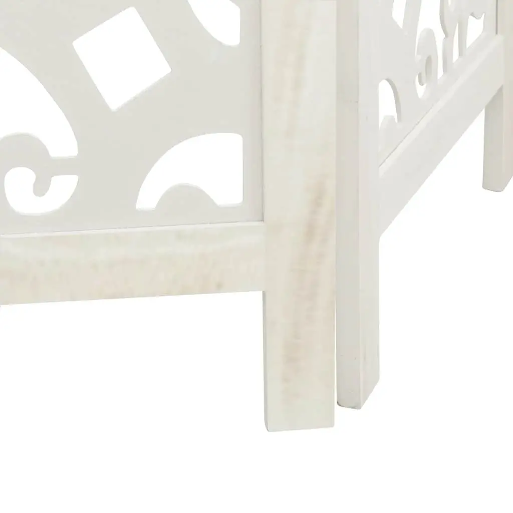 Room Divider 5 Panels White Folding Privacy Screen Partition Indoor Decorative
