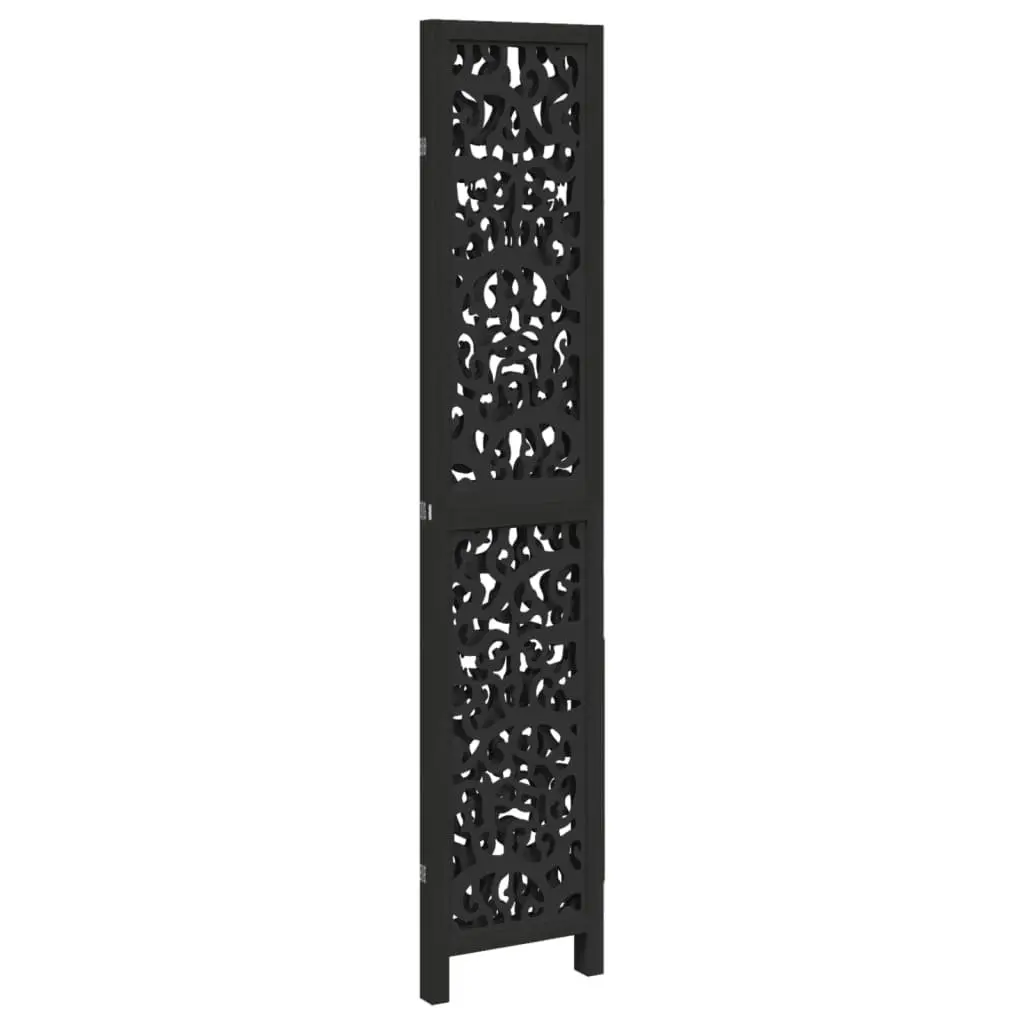 3 Panel Room Divider Black Folding Privacy Screen