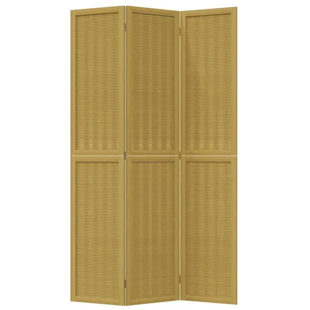 Room Divider 3 Panels Folding Privacy Screen Indoor Partition Paulownia Wood