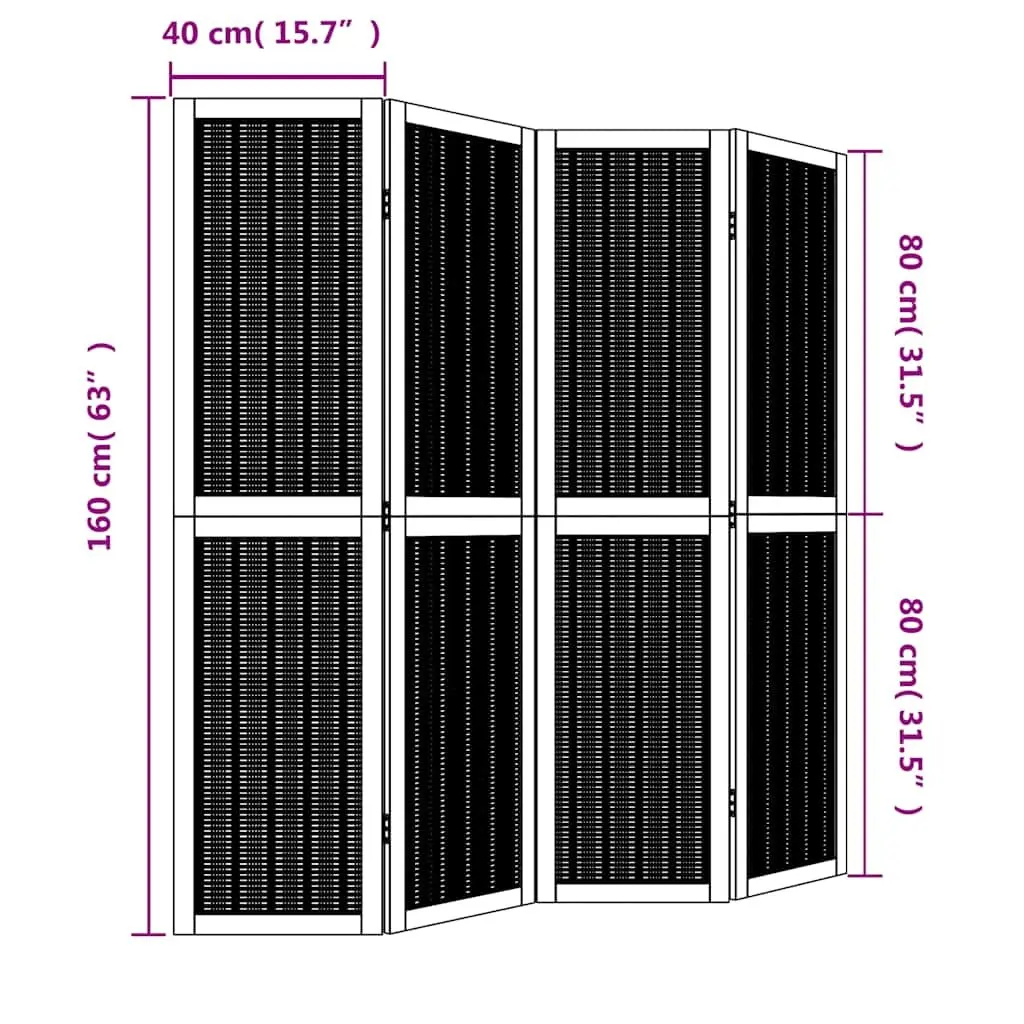 Room Divider 4 Panels Folding Privacy Screen Bedroom Living Room Partition
