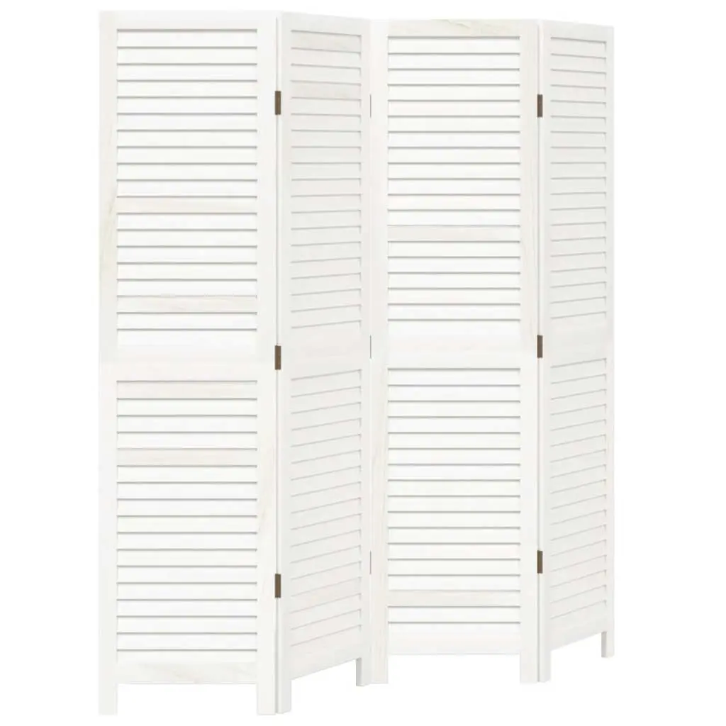 Room Divider 4 Panels White Folding Privacy Screen Indoor Partition