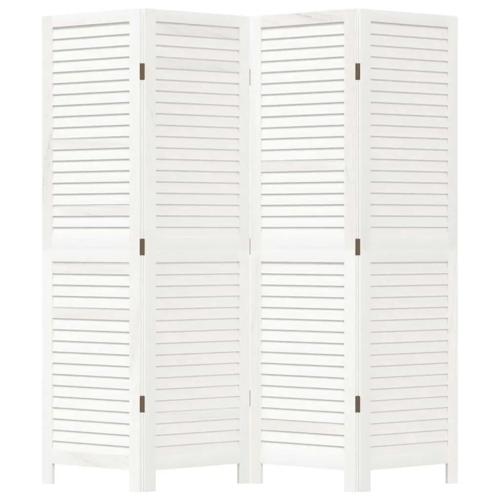 Room Divider 4 Panels White Folding Privacy Screen Indoor Partition