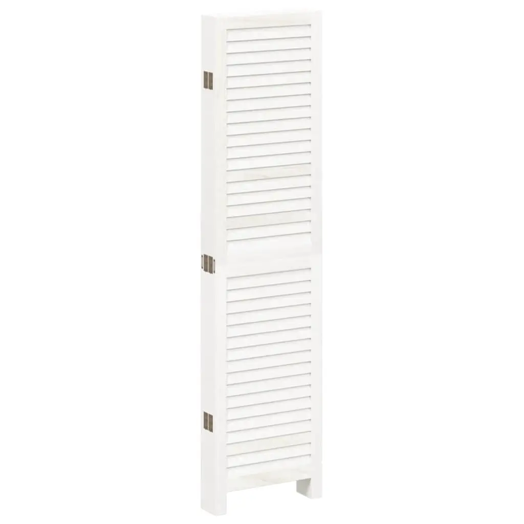 Room Divider 6 Panel Folding Screen Partition Privacy Indoor Solid Wood White