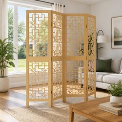 Your Friendly 4-Panel Room Divider for Privacy and Style