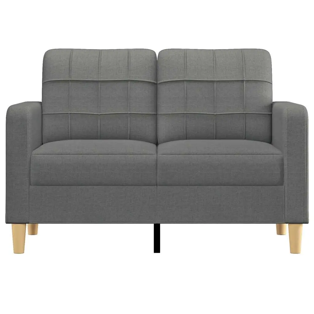 2-Seater Sofa Grey Fabric 120cm Lounge Couch Living Room Furniture