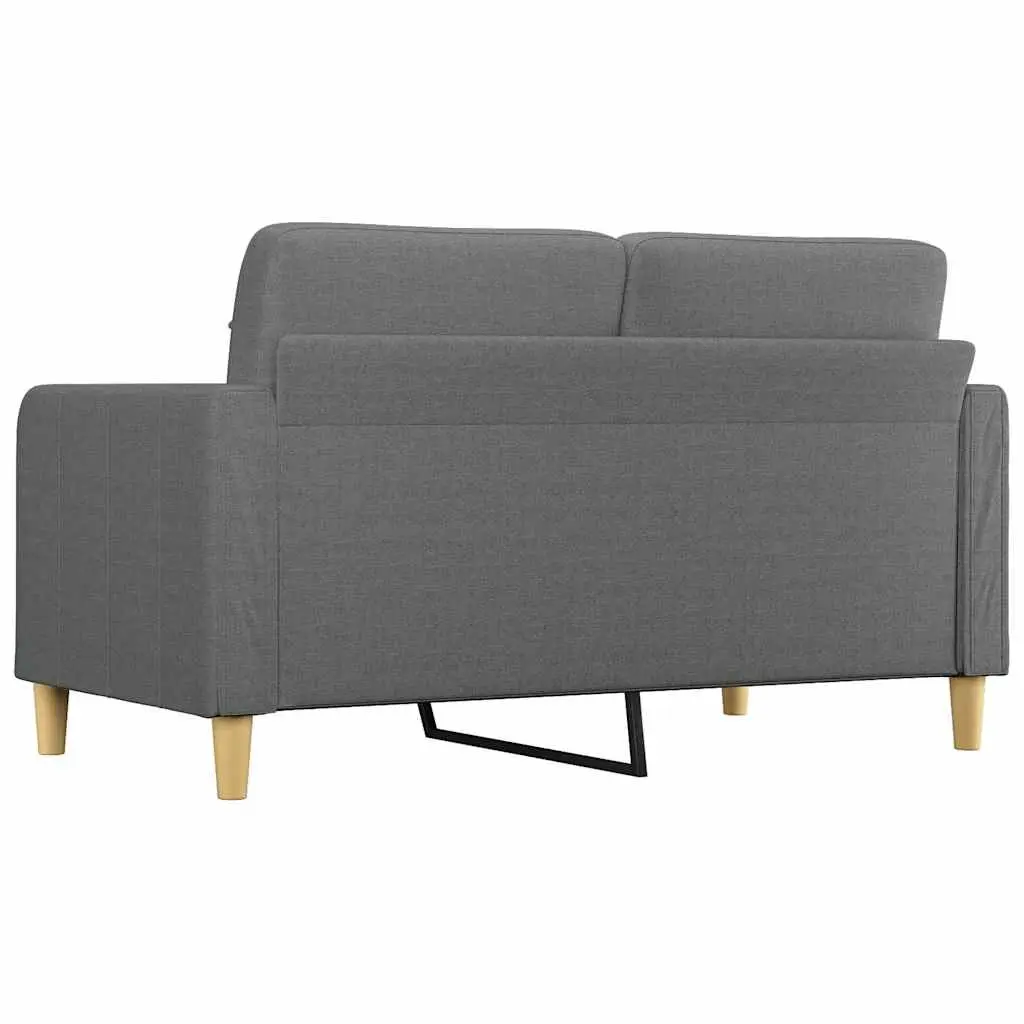 2-Seater Sofa Grey Fabric Modern Lounge Couch 140cm Wide