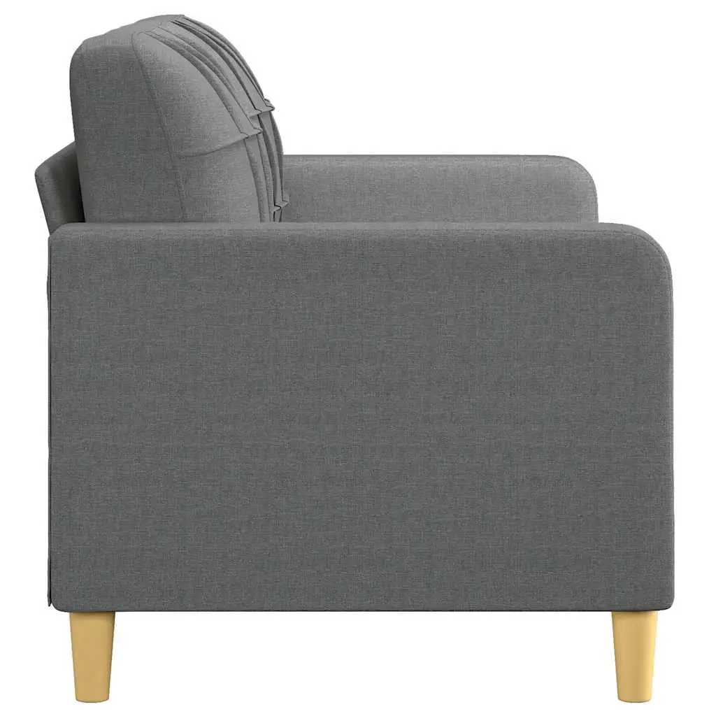 2-Seater Sofa Grey Fabric Modern Lounge Couch 140cm Wide