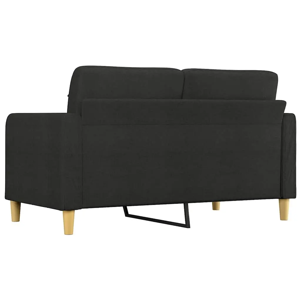 2-Seater Sofa Black 140cm Fabric Lounge Couch