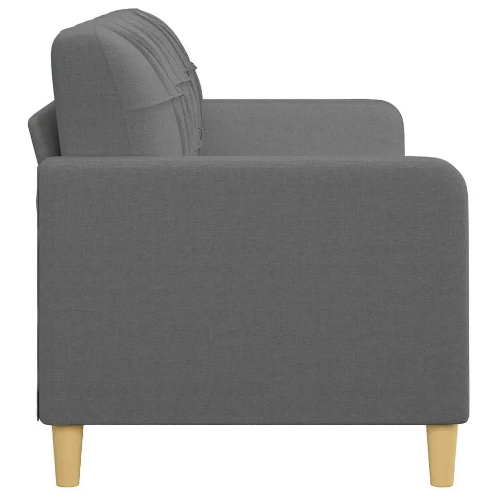 3-Seater Sofa Grey Fabric Lounge Couch Living Room Furniture Modern Design 180cm