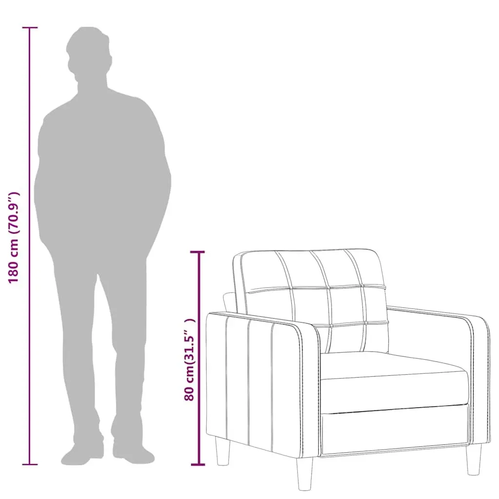 Sofa Chair Cream 60cm Modern Design Comfortable Padded Armchair Relaxation