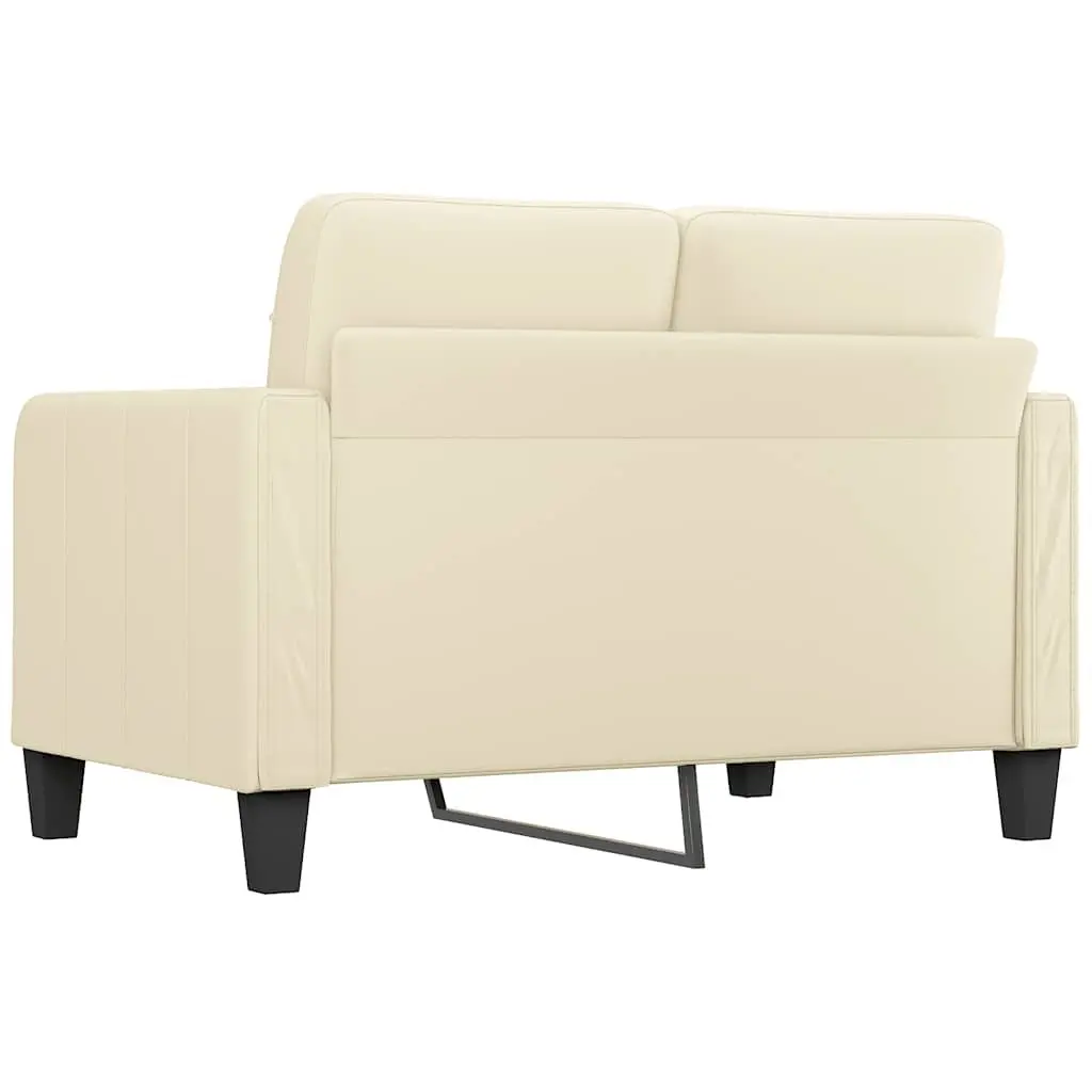 2-Seater Sofa in Cream Faux Leather