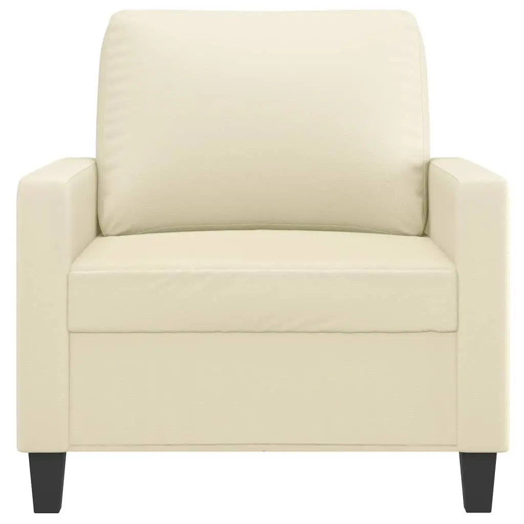 Cream Faux Leather Chair