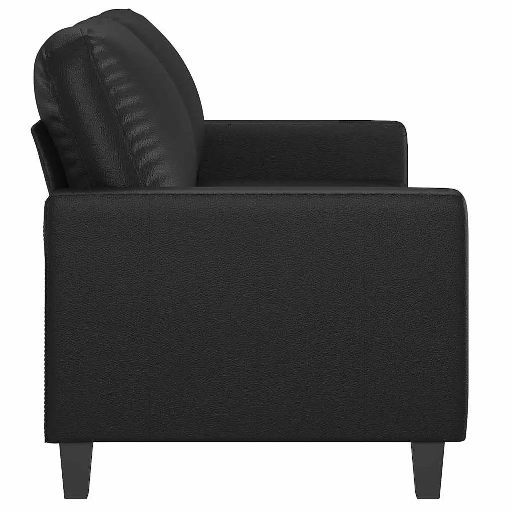 Black 2-Seater Sofa for Relaxation