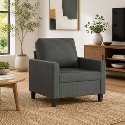 Friendly Grey Fabric Armchair for Your Living Space