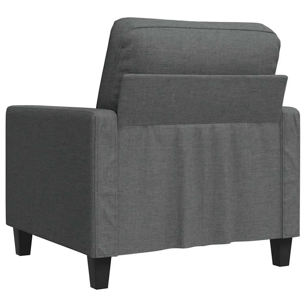 Sofa Chair Grey Fabric 60cm Modern Armchair